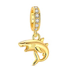 Gold Shark Dangle Charm