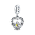 Guardian Angel Heart Dangle Charm