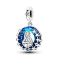 Blue Our Lady Star Halo Charm