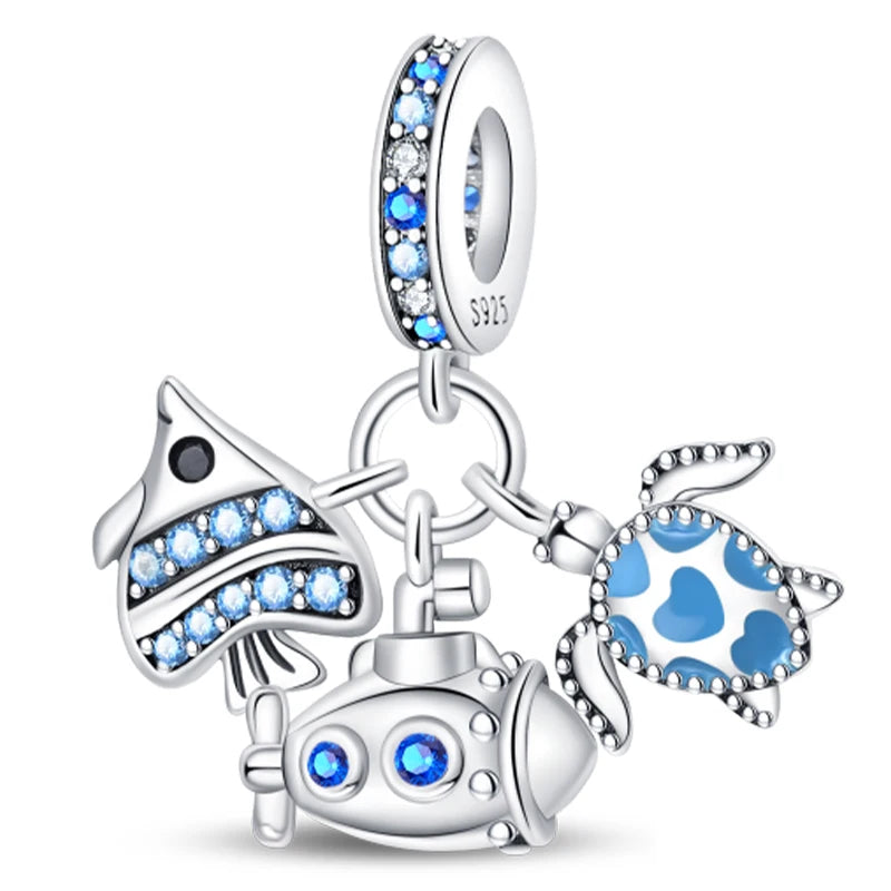 Shark & Whale Cluster Charm