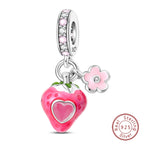 Fit Original 925 Sterling Silver Charms Beads Little Bear Lamb Little Flying Pig Pink Charms For Women DIY Birthday Jewelry Gift