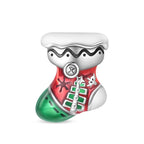 Snowy Christmas Stocking Charm