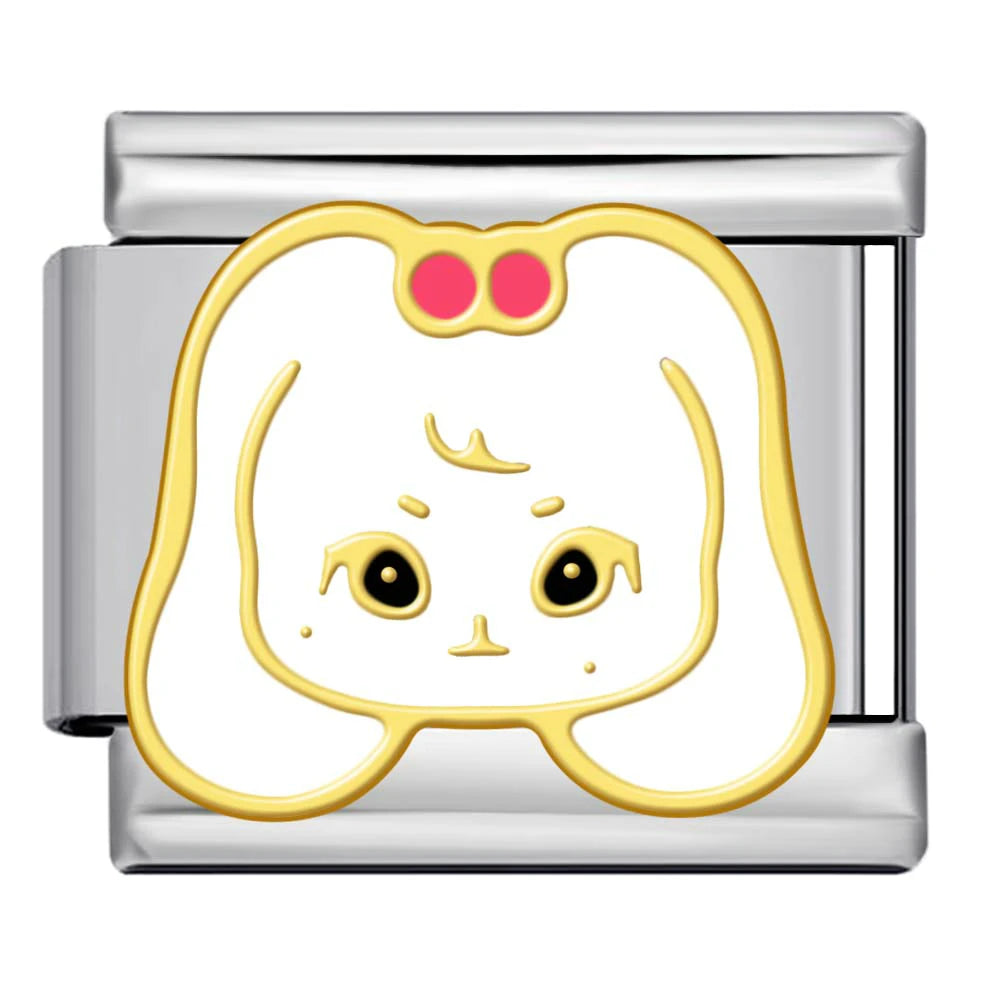 White Bunny Italian Charm