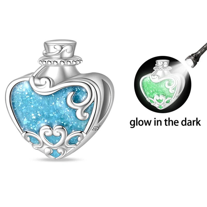 Glow-in-the-Dark Ocean Bottle Bead Charm