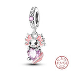 Fit Original 925 Sterling Silver Charms Beads Little Bear Lamb Little Flying Pig Pink Charms For Women DIY Birthday Jewelry Gift