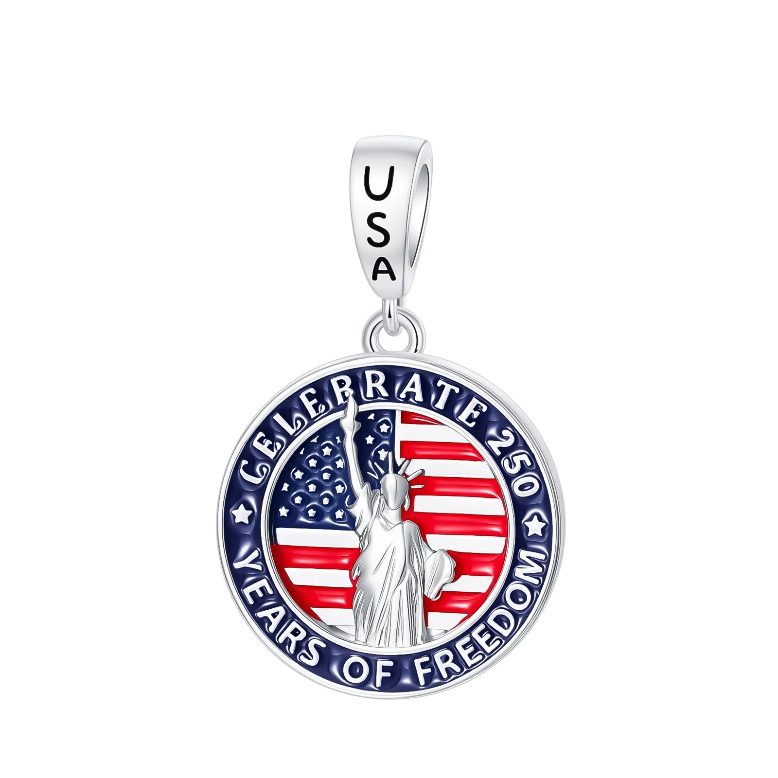 250 Years of Freedom Statue of Liberty Medallion Charm