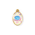 Gold Pink Snail Pendant Charm