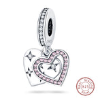 Fit Original 925 Sterling Silver Charms Beads Little Bear Lamb Little Flying Pig Pink Charms For Women DIY Birthday Jewelry Gift