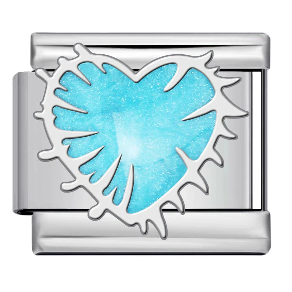 Blue Heart Italian Charm