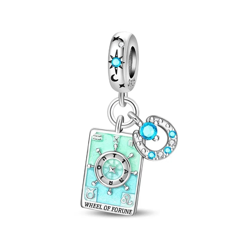 Wheel of Fortune Tarot Card Charm