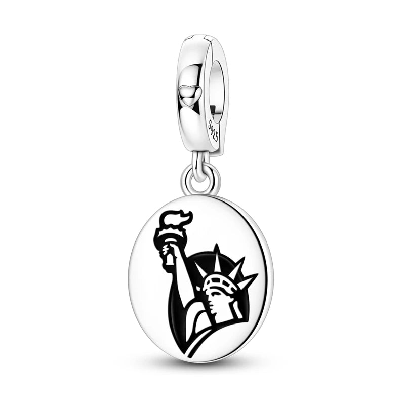 Statue of Liberty Portrait Medallion Charm