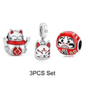 Japanese Lucky Trio Charm Set