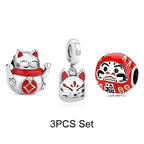 Japanese Lucky Trio Charm Set