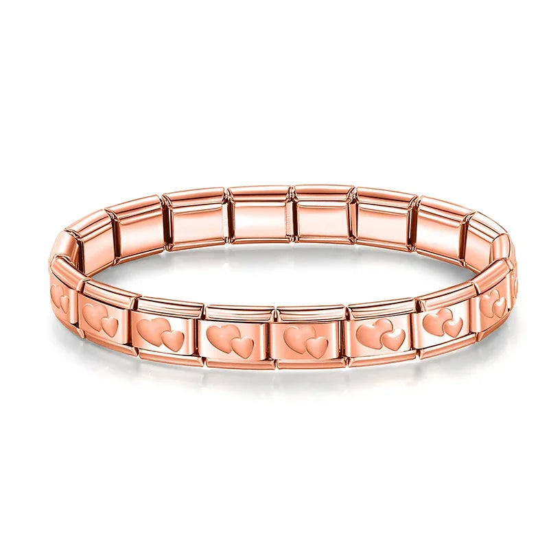 Double Heart Italian Bracelet