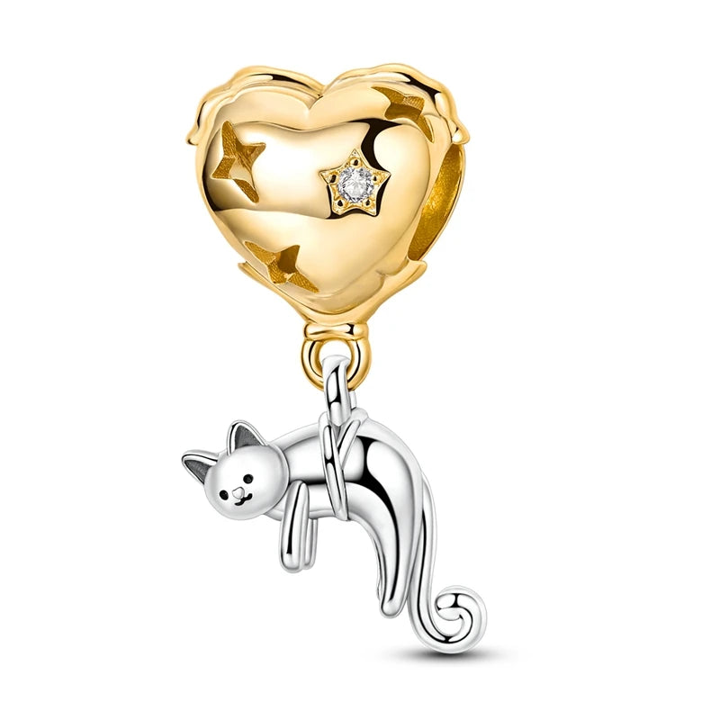 Gold Unicorn Heart Charm