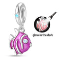 Glow-in-the-Dark Pink Fish Dangle Charm