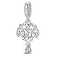 Pink Filigree Key Dangle Charm
