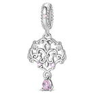 Pink Filigree Key Dangle Charm