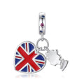 Union Jack Map Dangle Charm