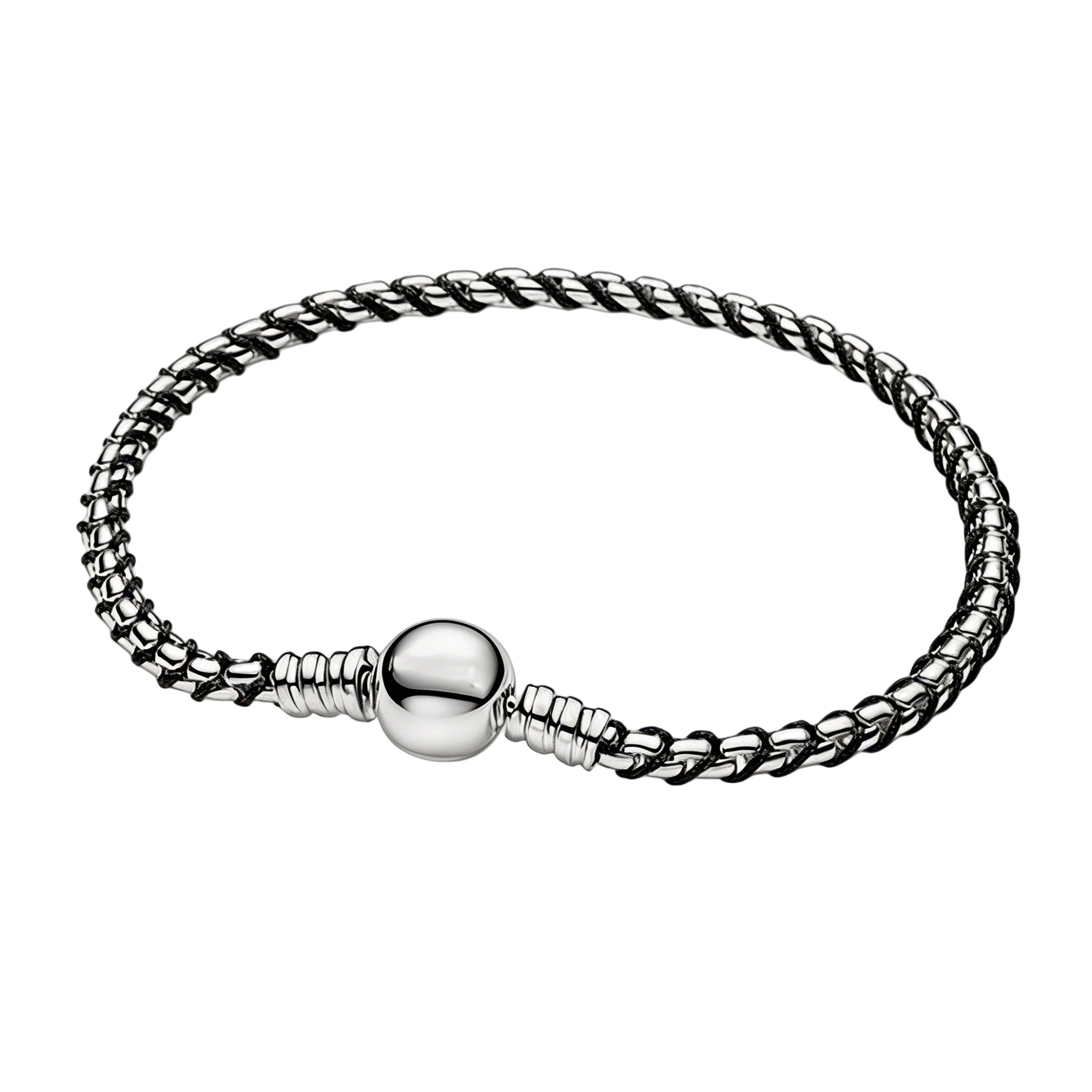 Silver Rope Chain Bracelet