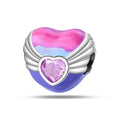 Pink Ombre Heart Bead Charm