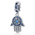 Blue Star of David Hamsa Dangle Charm