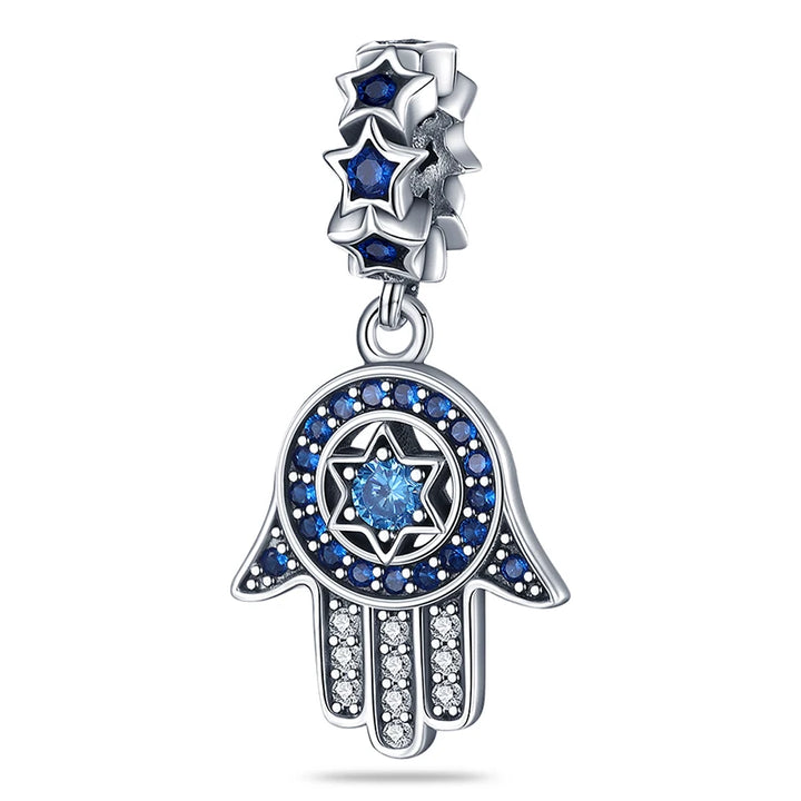 Blue Star of David Hamsa Dangle Charm