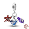 Starfish Shell Conch Cluster Charm
