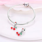925 Silver Color Strawberry Cherry Apple Avocado Fruit Charms Beads Fit Qikaola 925 Original Bracelets Fine DIY Birthday Jewelry