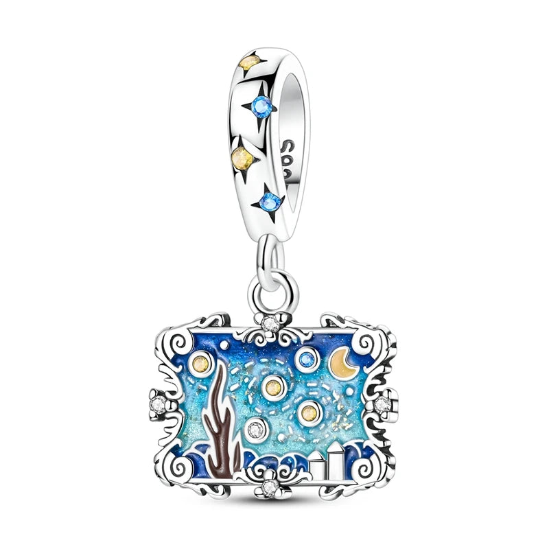 Starry Night Cat Charm