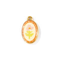 Gold Peach Flower Pendant Charm
