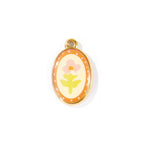 Gold Peach Flower Pendant Charm
