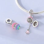 Fit Original 925 Sterling Silver Charms Beads Little Bear Lamb Little Flying Pig Pink Charms For Women DIY Birthday Jewelry Gift