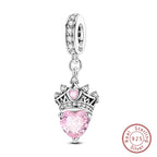 Fit Original 925 Sterling Silver Charms Beads Little Bear Lamb Little Flying Pig Pink Charms For Women DIY Birthday Jewelry Gift