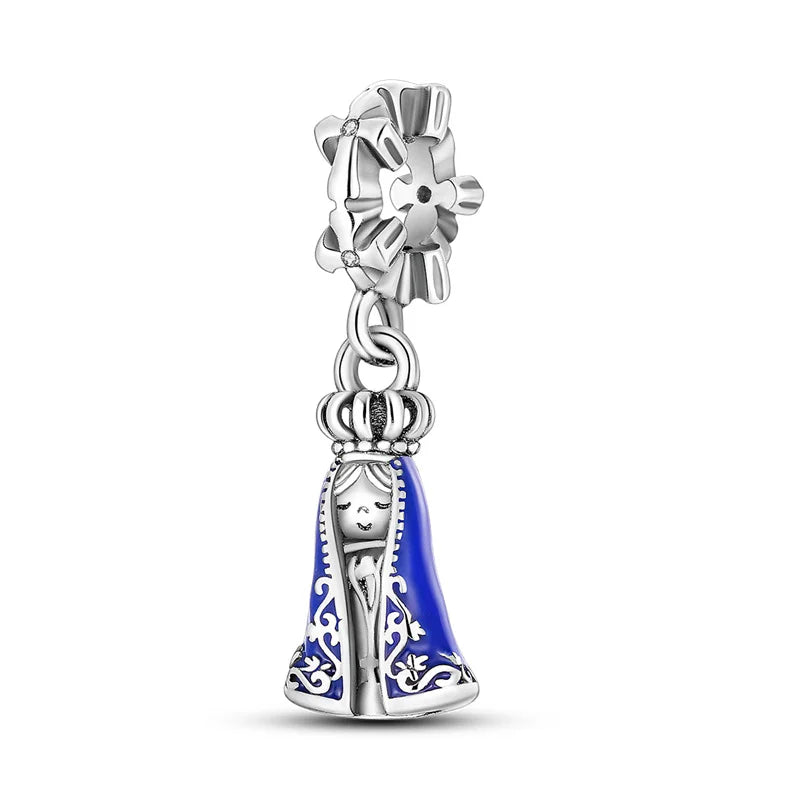 Our Lady Floral Robe Charm