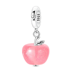 925 Silver Color Strawberry Cherry Apple Avocado Fruit Charms Beads Fit Qikaola 925 Original Bracelets Fine DIY Birthday Jewelry