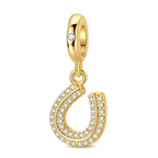Gold Horseshoe Dangle Charm
