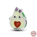 Avocado Bow Heart Charm
