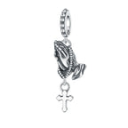 Praying Hands Cross Dangle Charm