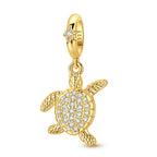 Gold Sea Turtle Dangle Charm
