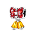Red Bow & Christmas Bells Dangle Charm