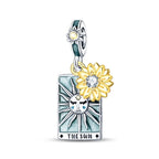 The Sun & Gold Flower Tarot Charm