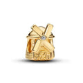Gold Beach House Bead Charm