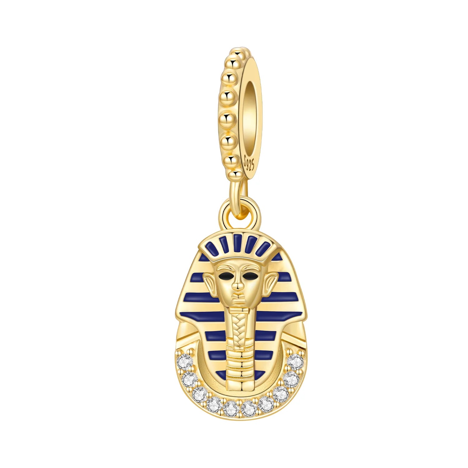 Gold Egyptian Pharaoh Dangle Charm