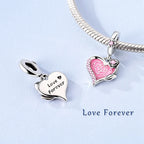 Fit Original 925 Sterling Silver Charms Beads Little Bear Lamb Little Flying Pig Pink Charms For Women DIY Birthday Jewelry Gift
