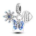 925 Silver Plating Colorful Butterfly Insect Animal Charms Beads Sparkling Zircon Fit Qikaola 925 Original Bracelets DIY Jewelry