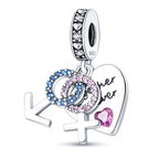 New 925 Silver Color Family Brothers and Sisters Charms Beads Fit Qikaola 925 Original Bracelets Fine DIY Birthday Jewelry