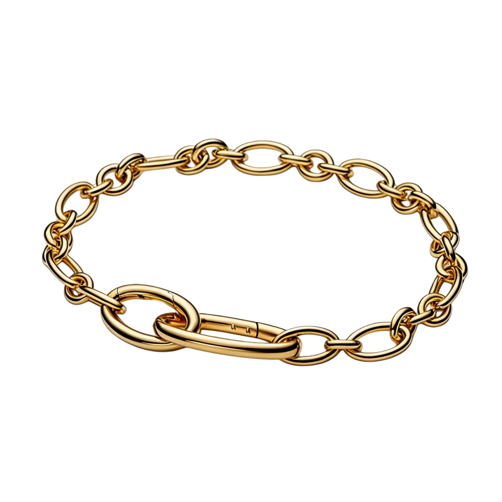 Gold Paperclip Link Bracelet
