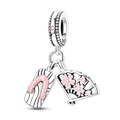 Japanese Sakura Fan & Sandal Dangle Charm