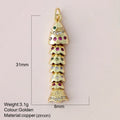 Gold Fishbone Pendant Charm